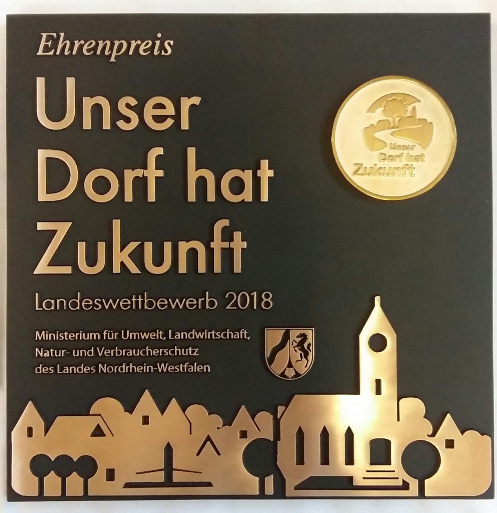 2018     Gold im Landeswettbewerb “Unser Dorf hat Zukunft”