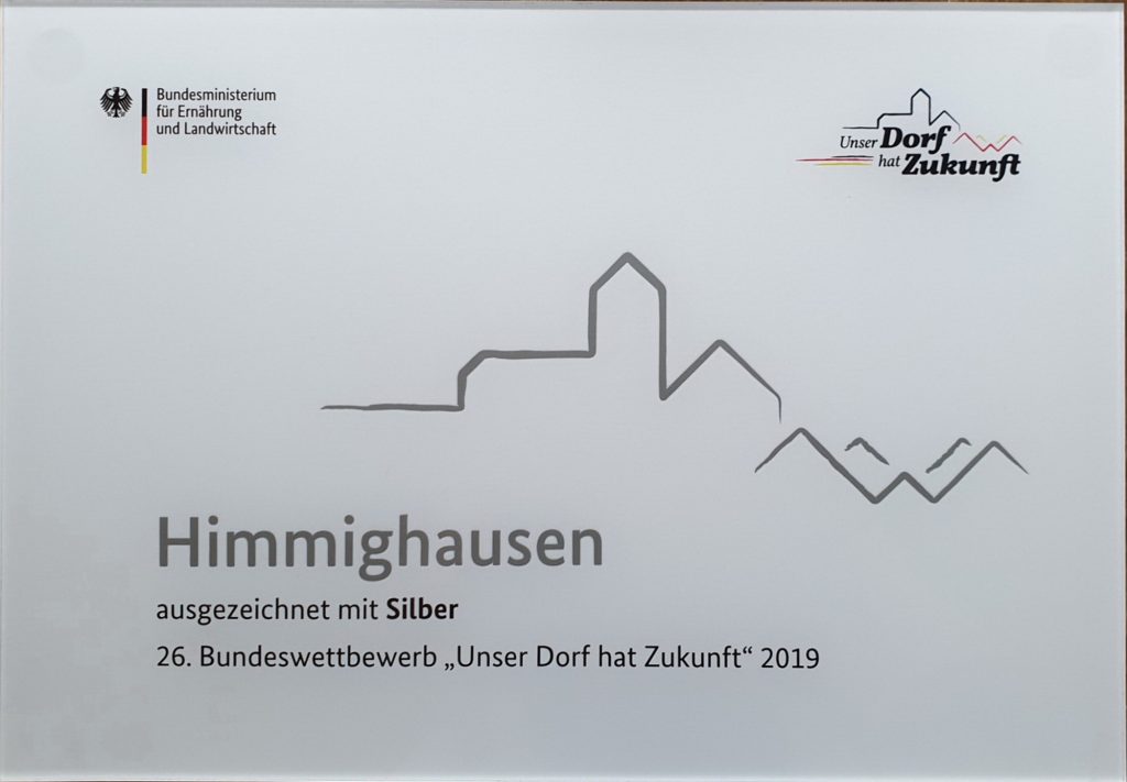2019     Silber im Bundeswettbewerb “Unser Dorf hat Zukunft”